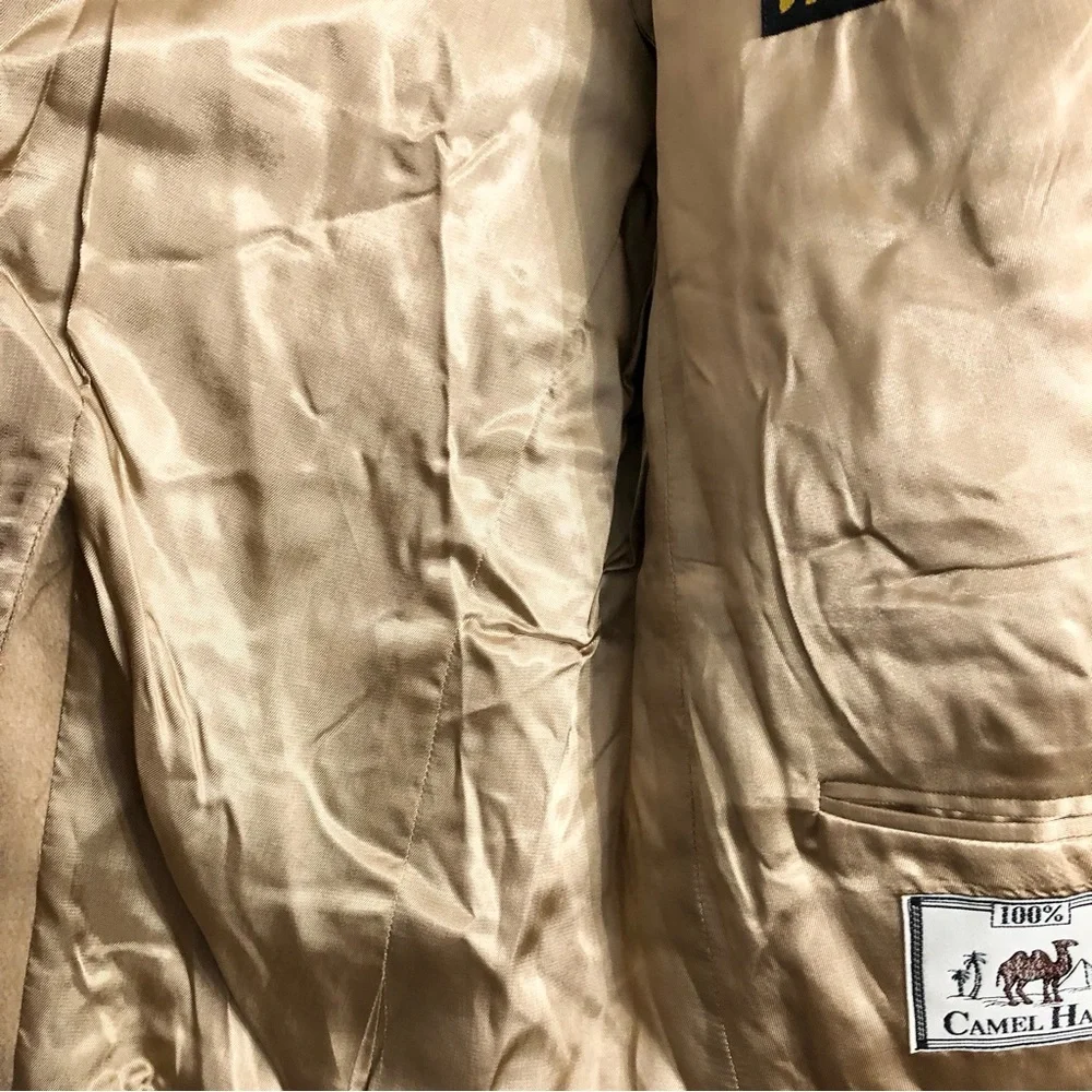 Vintage 100% camel hair men’s two button blazer Size 42 Regular - Picture 8 of 12